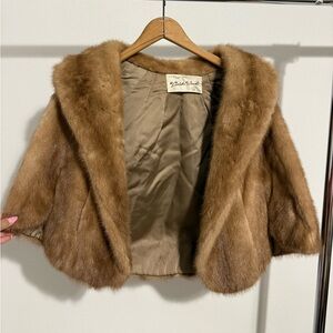 EMBA pastel natural brown mink royal quality shawl